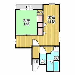 メゾンドールDOI【6階】の間取り