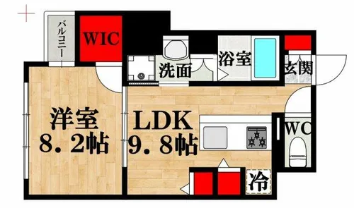 RIDGE北堀江【5階】の間取り
