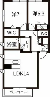 Asobi-PALACE八田【1階】の間取り