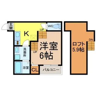 LEXELLASAKO(レクセラサコウ)【2階】の間取り