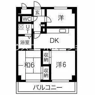 ルキア武庫川【5階】の間取り