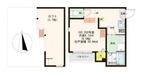 ハーモニーテラス巽北Ⅲ【1階】の間取り