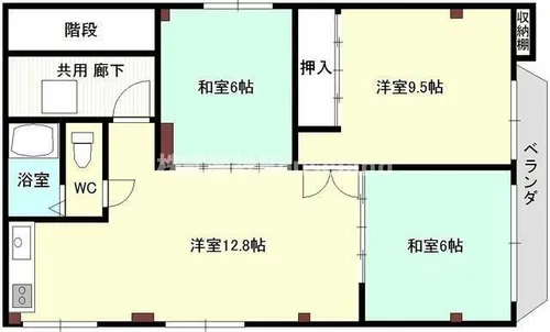 ローズ向之芝Ⅱ【3階】の間取り