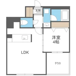 カレラ学園前【1階】の間取り