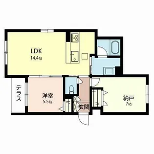 グリーンコーポ朝日が丘II【0101号室】の間取り