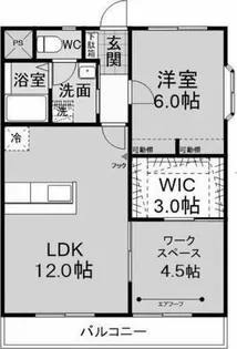 マンション北極星【1階】の間取り