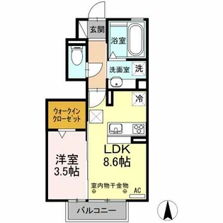 e・Lavie 木曽川【1階】の間取り