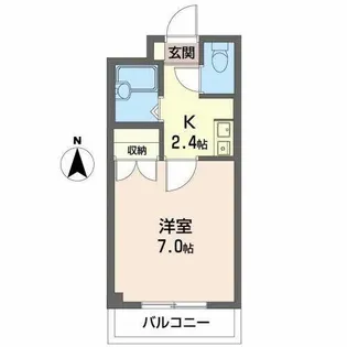 光陽マンションB【0107号室】の間取り