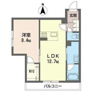 グランコート北浦【0208号室】の間取り