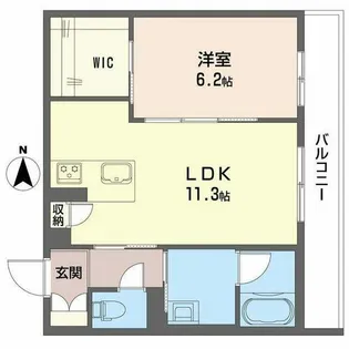 グランコート北浦【0205号室】の間取り
