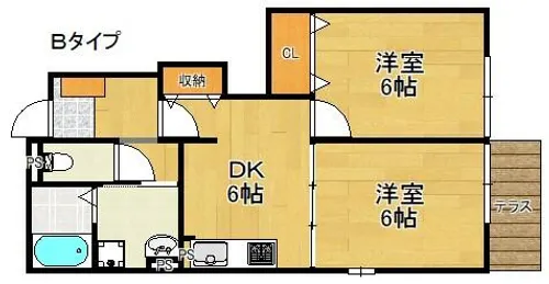 ピースコート【1階】の間取り