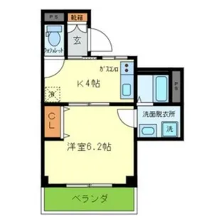 三栗三熊ハイツ【3階】の間取り