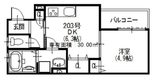コンフォート菊水通【2階】の間取り