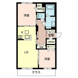 Shamaison La.KIA【0102号室】の間取り