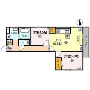 深草プロジェクトB棟【1階】の間取り
