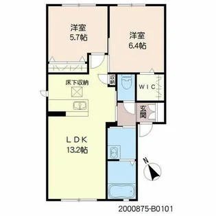 メゾン エスポワール B棟【B0101号室】の間取り