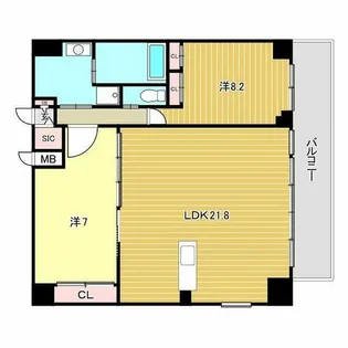 プレジオ西宮北口【6階】の間取り