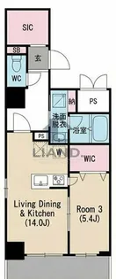 トーラス箱崎【8階】の間取り