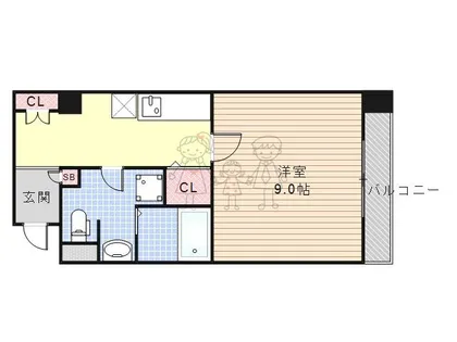 長居中央ビル【6階】の間取り