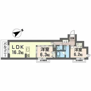 ラウンドアバウト安城【0205号室】の間取り
