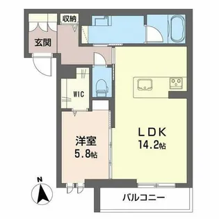 ベレオ広川【0302号室】の間取り