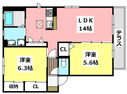 メゾン ラフィネ【202号室】の間取り