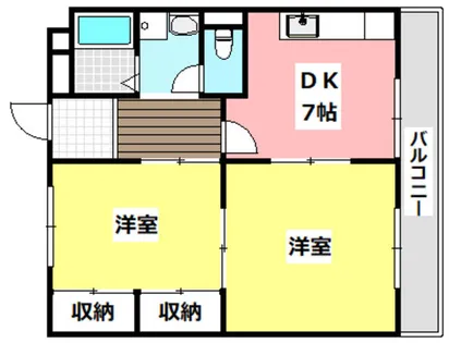 富士マンション【303号室】の間取り