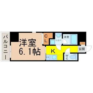 プレミアム黒川【6階】の間取り