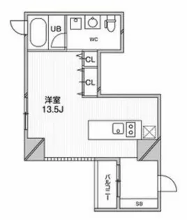 ルクレ堺筋本町レジデンス【7階】の間取り