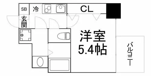 アドバンス上町台プレジール【9階】の間取り