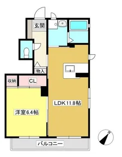 エスペランス三河A【1階】の間取り