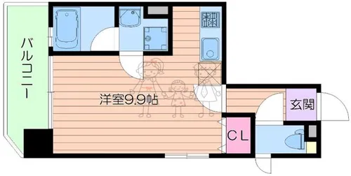 ラシーヌ阿倍野【8階】の間取り