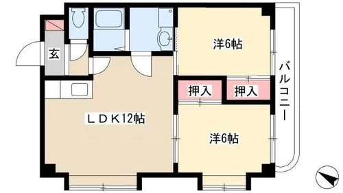 クレールモリ【3階】の間取り