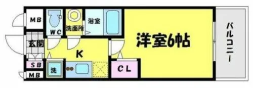 エスリード京橋【9階】の間取り