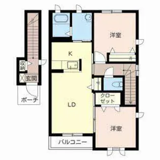 ブリリアント ヒルズ【A212号室】の間取り