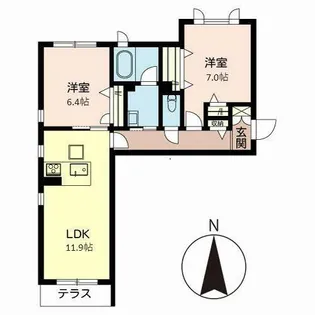 メゾン ド シバタ【0101号室】の間取り