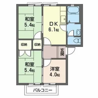 ディアスノバク【0203号室】の間取り