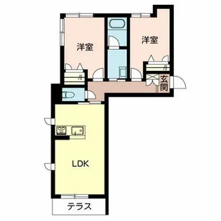 イン フローラ 大島【0105号室】の間取り