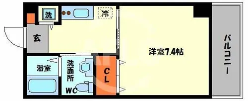 アスティナ弁天町【501号室】の間取り