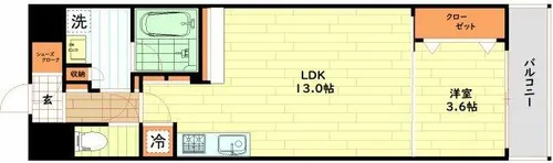 スプランディッド福島WEST【5階】の間取り