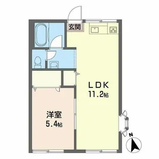 上松ハイツ【0101号室】の間取り
