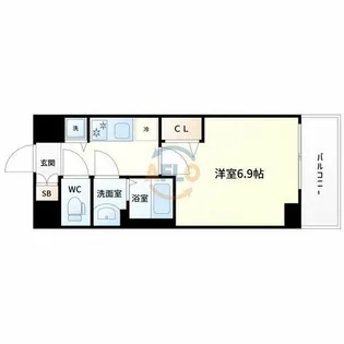 ベラジオ三国駅前【4階】の間取り