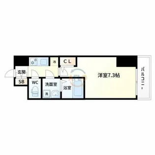 S-RESIDENCE新大阪WEST【6階】の間取り