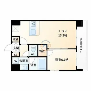 スプランディッド江坂駅前【15階】の間取り