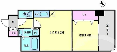 セレニテ京橋クレア【3階】の間取り