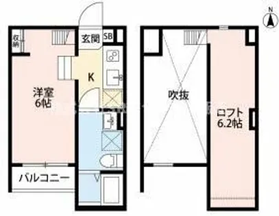 lesourire大蓮北【2階】の間取り