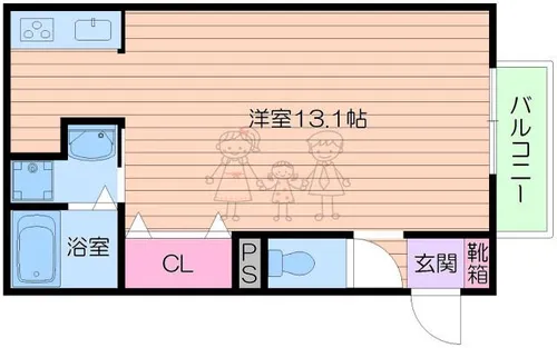 ルナ・ハイツ【1階】の間取り