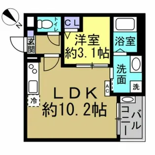 JACK YAWATA Ⅲ【302号室】の間取り