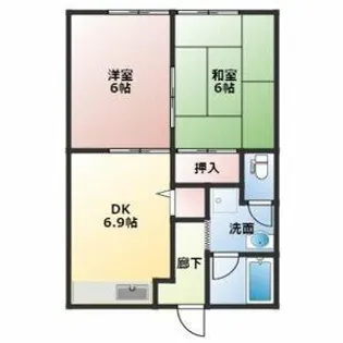 グリーンハイツ【2階】の間取り