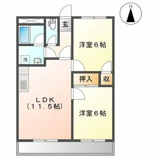 フォレスト大高【0201号室】の間取り